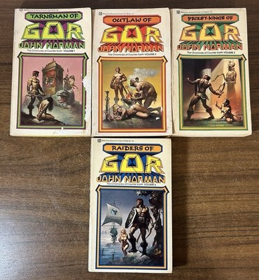 Gor by John Norman Books 1-3 & 6 Transman, Outlaw, Priest-Kings, Raiders