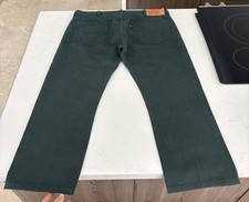 NWOT LEVI'S 501 MEN'S ORIGINAL FIT STRAIGHT LEG JEANS BUTTON FLY GREEN 40 X 30