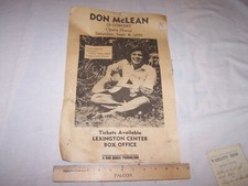 1979 DON McCLEAN Concert Poster LEXINGTON CENTER Opera House - Signed 1996