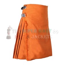 Scottish Handmade Traditional Saffron Tartan Kilt  Custom Size Kilts