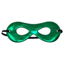 Child Shiny Green Superhero Mask ~ KIDS HALLOWEEN COSTUME DANCE PARTY EYE MASK