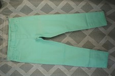 Girls Pants MINT GREEN JEGGINGS Lace Accents ELAST WAIST Rear Pockets XL 12-14