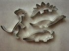 Dinosaur cookie cutter set of 4 T-Rex Brontosaurus Triceratops Stegosaurus