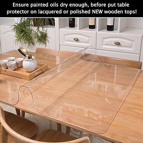 Clear Plastic Dining Table Protector Tablecloth Desk Pad Mat For 8 Foot