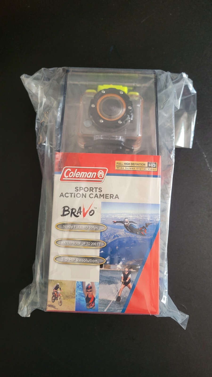 Action Camera 1080p HD Coleman Bravo CX10WP, Mounts/Waterproof Housing-image