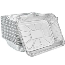 Half Size Shallow Aluminum Pan with No Lids 100% Recyclable 12 3/4x10 3/8x 1 1/2