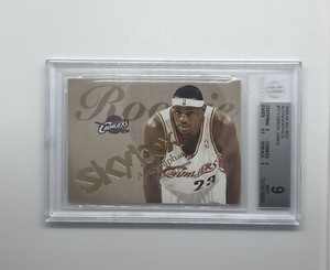 LEBRON JAMES BGS 9 2003 SKYBOX BASKETBALL #77 ROOKIE AUTOGRAPHICS 534/1500 RC