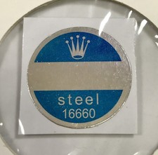 ROLEX 16660 Steel Caseback Blue CASE BACK Sticker Sea-Dweller Triple Six Comex 