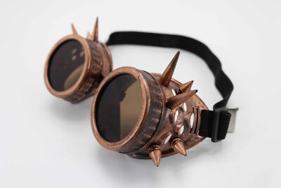 Bronze Spike Steampunk Brille Retro Cyber Punk Brille viktorianisches Gothic Cosplay