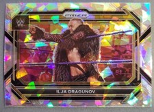 2022-23 Ilja Dragunov Panini Prizm WWE Silver Cracked Ice Prizm Card Near Mint