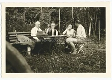 Andel b. Bernkastel-Kues 1956 - In the Garden b. Glass of Wine - Old Photo 1950s