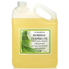 7 LB / 1 Gallon Premium Pure Organic Cold Pressed Best Moringa Oil Multi Purpose