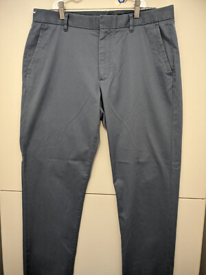 Bonobos Pants Mens 34 Blue Friday Chino Dress Satin Slim Straight Taper Stretch