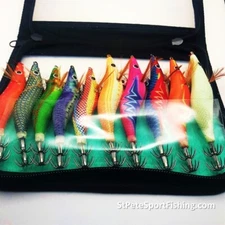 U.S. Seller Squid Jig Saltwater Glow Squid Lures, 10pc Luminous Shrimp Prawn Kit