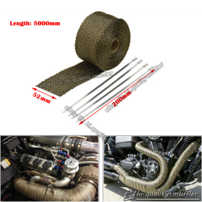 16.5 FT * 2'' EXHAUST HEADER TURBO MANIFOLD PIPE LAVA HEAT SHIELD WRAP TAPE