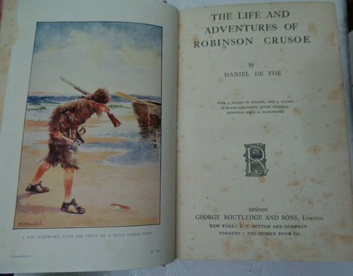 THE LIFE AND ADVENTURES OF ROBINSON CRUSOE BY DANIEL DE FOE ILLUST BY BOLD TYPE - Picture 4 of 5