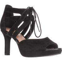 Clarks Mayra Ellie Lace-up Comfort Sandals - Black Suede, 7.5 Us / 38 Eu on sale Clarks Mayra Ellie Lace-up Comfort Sandals - Black Suede, 7.5 Us / 38 Eu on sale
