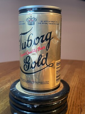Tuborg Gold Beer | Vintage 12 oz Pull Tab Can | 5 cities
