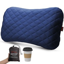 9 Oz X-Foam Inflatable Camping Pillow w. Removable Padded Cover | Ultralight XL