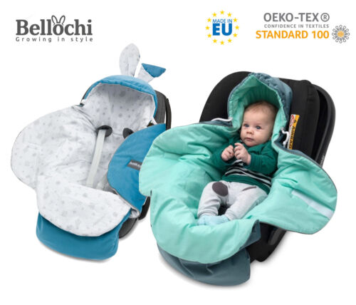 Bellochi EINSCHLAGDECKE Babyschale BABYSCHALEDECKE Baumwolle Autositz Universal  - Afbeelding 1 van 51