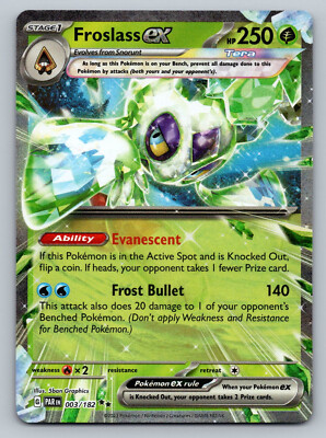 Pokemon Paradox Rift 003/182 Froslass ex Double Rare Full Art NM
