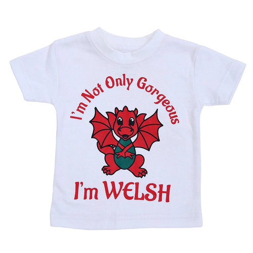 Wales rot weiß Baby T-Shirts nicht nur wunderschön I'm Welsh UK Verkäufer - Bild 5 von 5