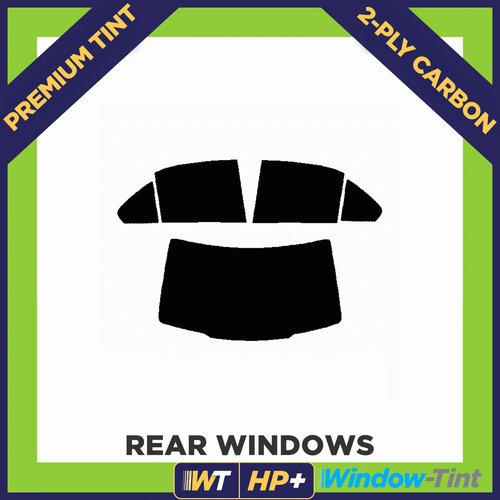 For Mercedes C Class 4-Door 08-14 (W204) Carbon Fibre Front Cut Window Tinted 20% Dark - Picture 2 of 10