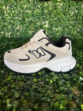 ON TREND LUX SPORT DAD TRAINER IN TOTAL BEIGE WITH BLACK ACCENTS