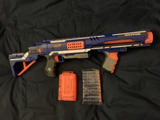 NERF N-Strike Elite Rampage CS-25 Blaster w/ Stock, 6-Round Mag,  10 New Darts 