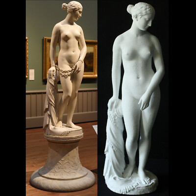 Greek Slave by Hiram Powers Sculpture. ''20/50cm Big size desk gadget
