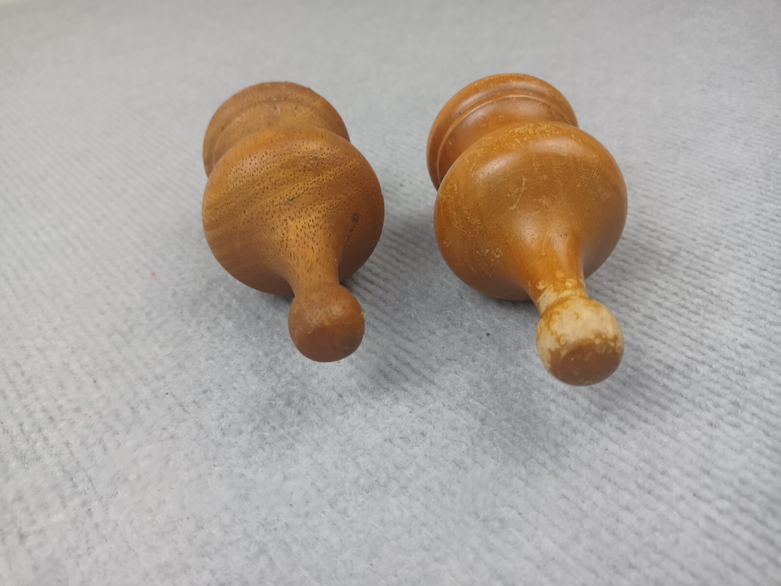 Vintage Wooden Curtain Rod Finials Screw In 110mm Long suit 35mm