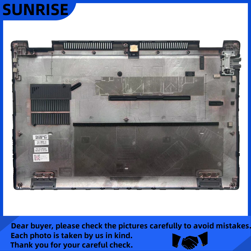 New For Dell Latitude 5520 Bottom Cover Lower Case 03C21P 3C21P Silver