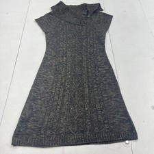 Calvin Klein Brown Black Turtleneck Sweater Dress Women’s Size Small