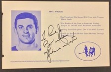 Jack Twyman Mike Walton Signed Autographed Photo Card NBA Basketball NHL Hockey