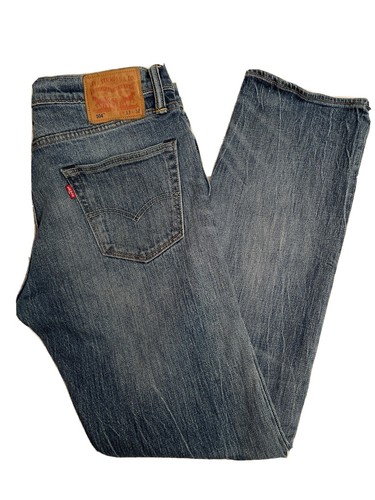 Levi strauss 504 men 34x32 original rivet straight leg blue white Oak Cone  denim | eBay