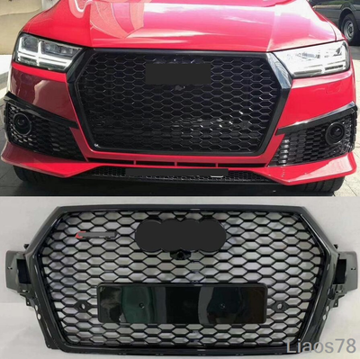 fit for audi q7 sq7 2016 2019 rsq7 style front honeycomb mesh grille black grill ebay fit for audi q7 sq7 2016 2019 rsq7 style front honeycomb mesh grille black grill ebay