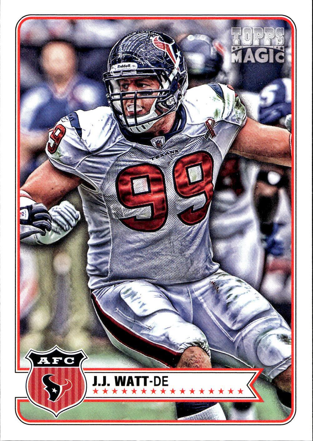 J.J. Watt #252 Football Cards 2012 Topps Magic trading card — raw and PSA graded price guide