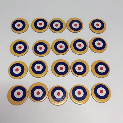 20 Axis & Allies WWII1984 United Kingdom Markers Board Game Replacement Pieces