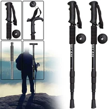 Hiking Tactical Stick Walking Staff Outdoor Multitool Trekking Pole Collapsible