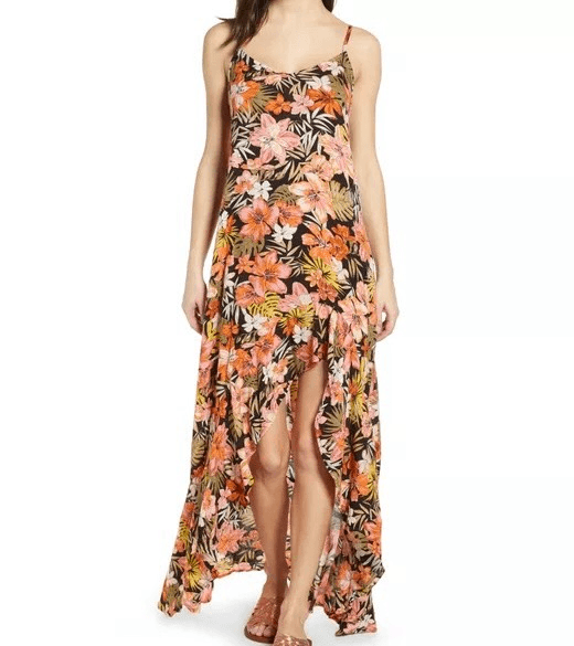 boat neck black maxi dress Soft Jersey Boat-Neck Tie-Gather Maxi Dress in Black - 6