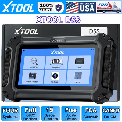 XTOOL D5S Car OBD2 Diagnostic Scan Check Engine ASB SRS Transmission Code Reader