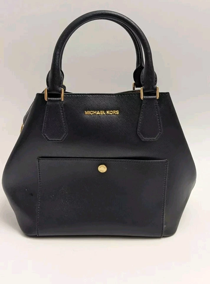 Michael Kors Saffiano Leather Greenwich Grab Bag Satchel Purse- No Long Strap - Image 2 of 4