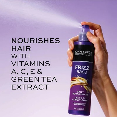 John Frieda Frizz Ease Daily Nourishment Leave-In Conditioner, Detangles F. 8oz