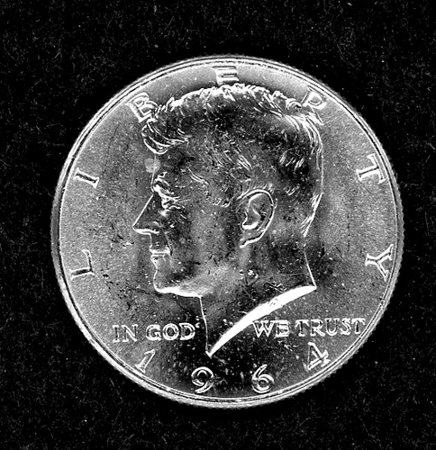1964 Kennedy silver Half-dollar, Uncirculated, ungraded