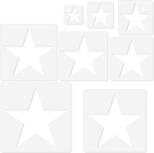 8 Pcs Large Star Stencil Set,8 Size Reusable Star Stencils for Painting