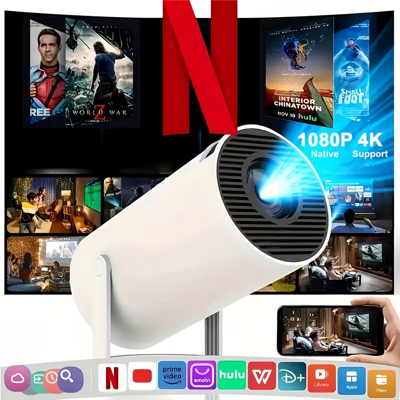 Mini Videoproiettore per Bambini e Famiglia - WiFi 6 Android 4K