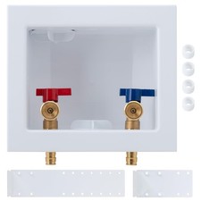 Pex A Washing Machine Outlet Box 1/2 Expansion 3/4 MHT Valves Rings Washer