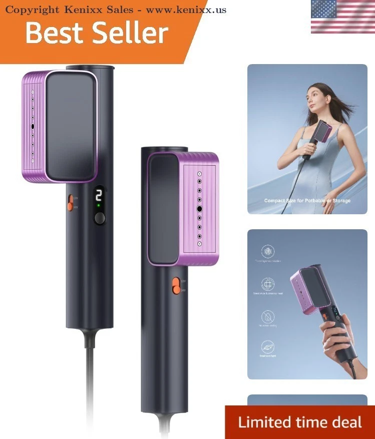 Clothes Steamer Portable Travel Iron Dual Voltage Wrinkle Remover