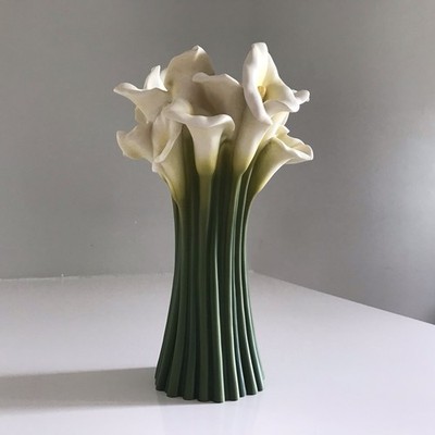 Ibis & Orchid Design Calla Lily #301 Sculptural Vase 13 