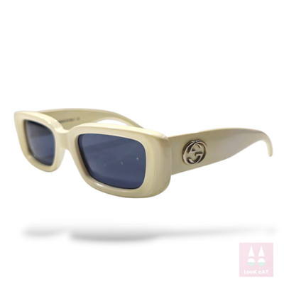Gucci GG 2409 Sonnenbrille WEISS Vintage gebraucht in gutem Zustand y2k
